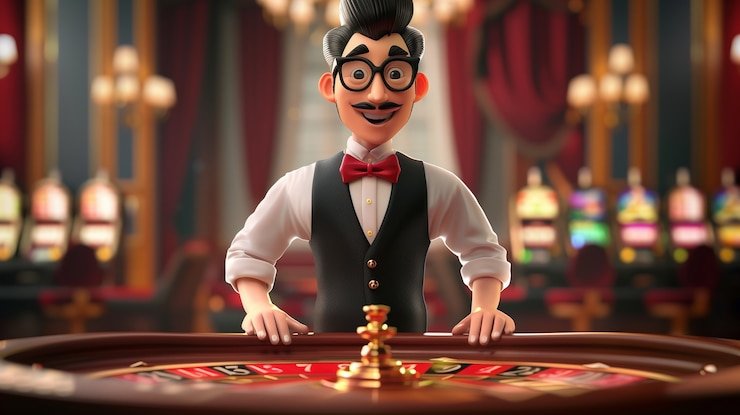 Antarmuka Dice Game di jagoan jitu menampilkan dadu digital dan panel kontrol pemain